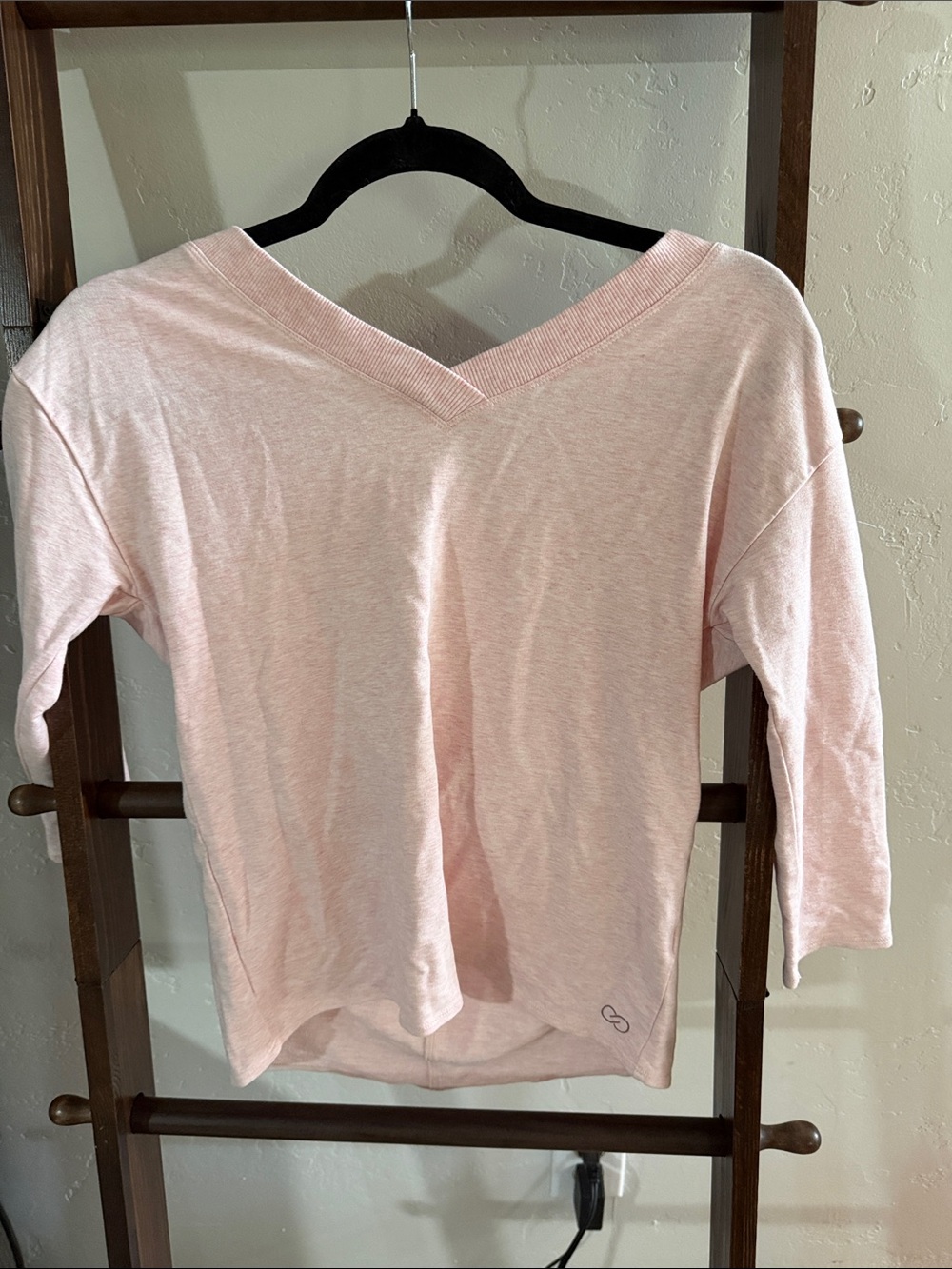 Light Pink V-Neck Women’s Top